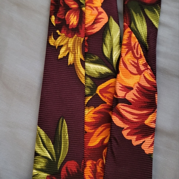 Vintage Versace Floral print men's tie - Picture 3 of 3